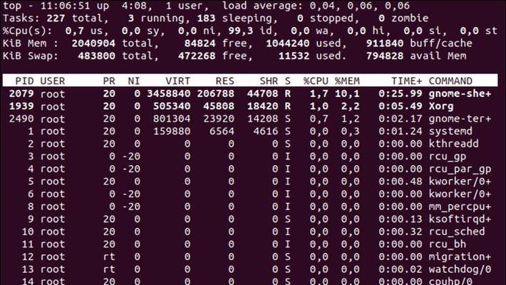 Linux下查看CPU和内存的命令（掌握Linux中关于CPU和内存查看的常用命令）